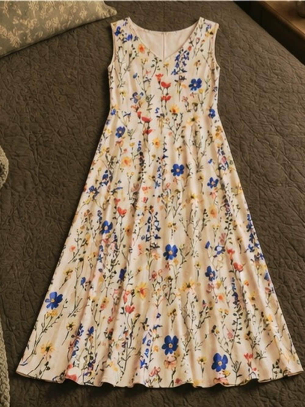 Women’s Floral Midi Dress Size Medium - Picture 3 of 3